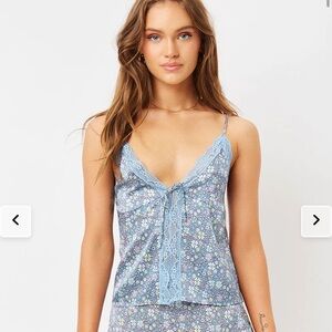 Frankie’s Bikinis Silk Tie Cami